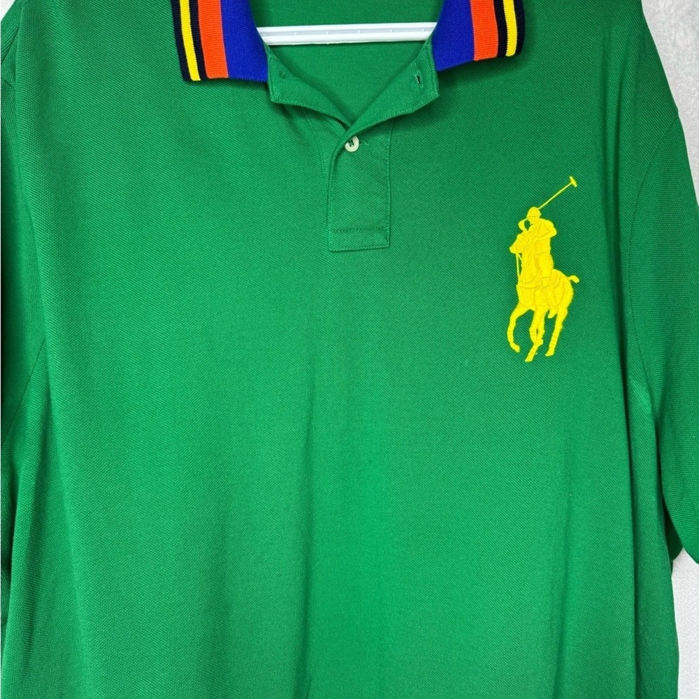 POLO Ralph Lauren Mens Polo Shirt Short Sleeve Rainbow Big Pony Logo Preppy
